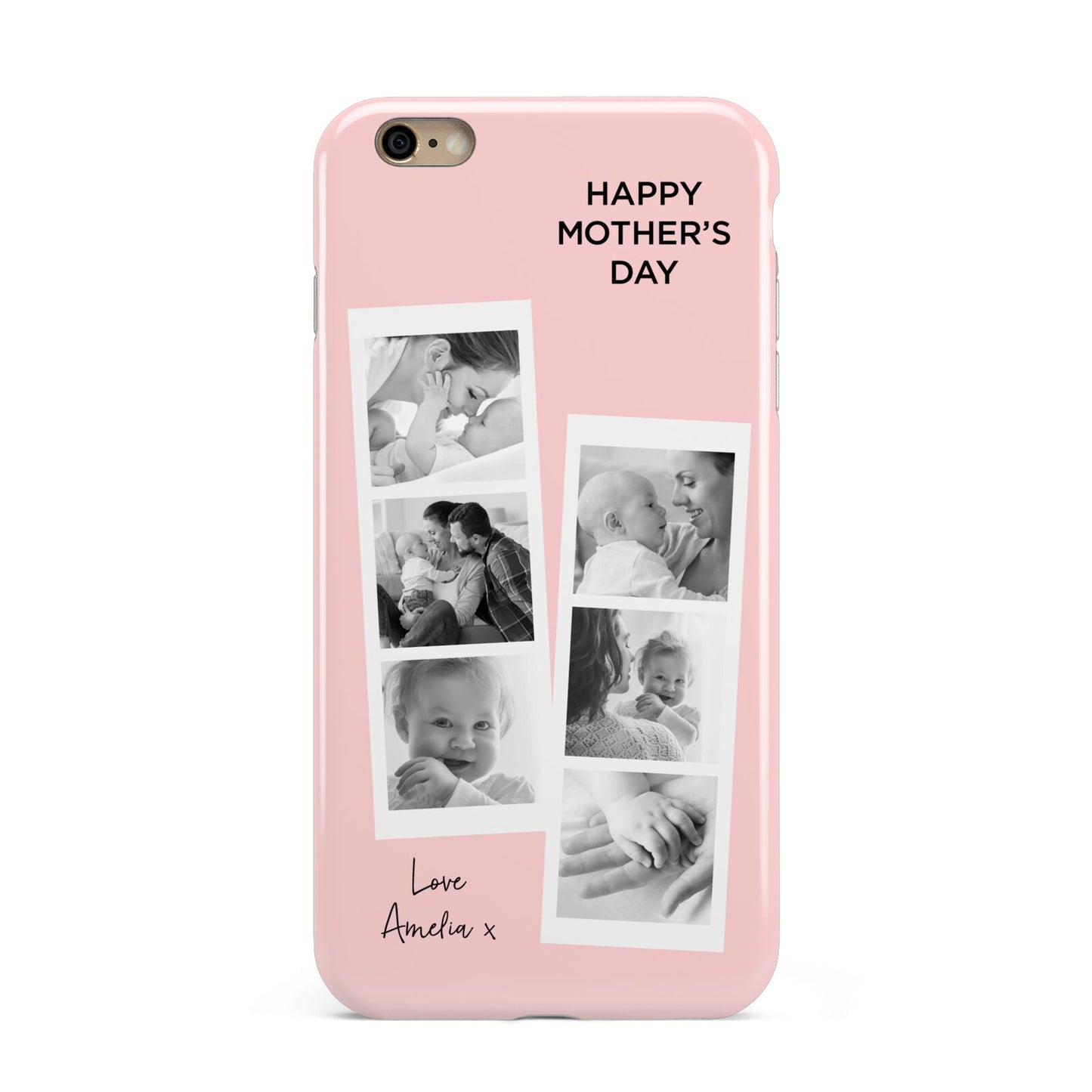 Pink Mothers Day Photo Strips Apple iPhone 6 Plus 3D Tough Case
