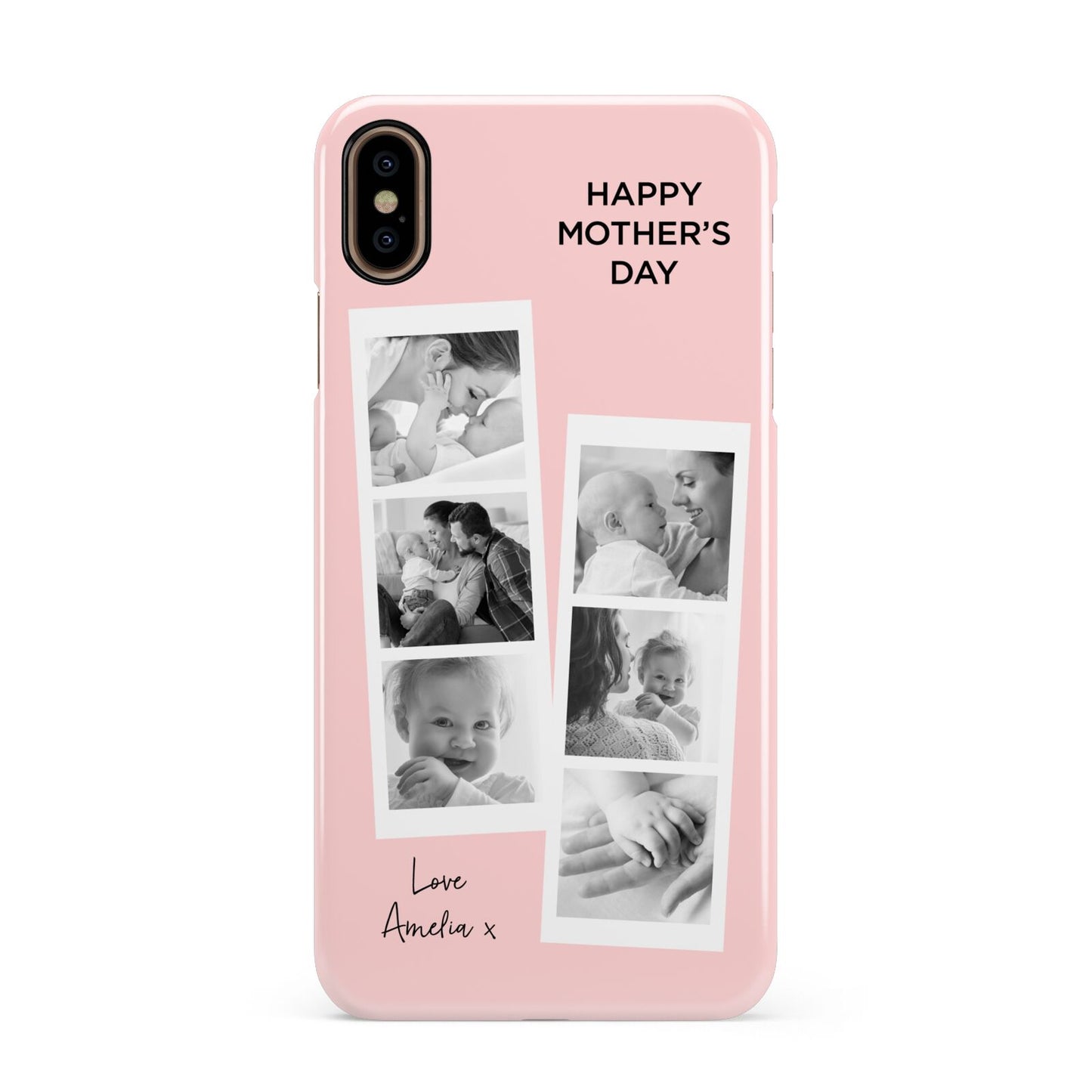 Pink Mothers Day Photo Strips Apple iPhone Xs Max 3D Snap Case