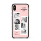Pink Mothers Day Photo Strips Apple iPhone Xs Max Impact Case Black Edge on Black Phone