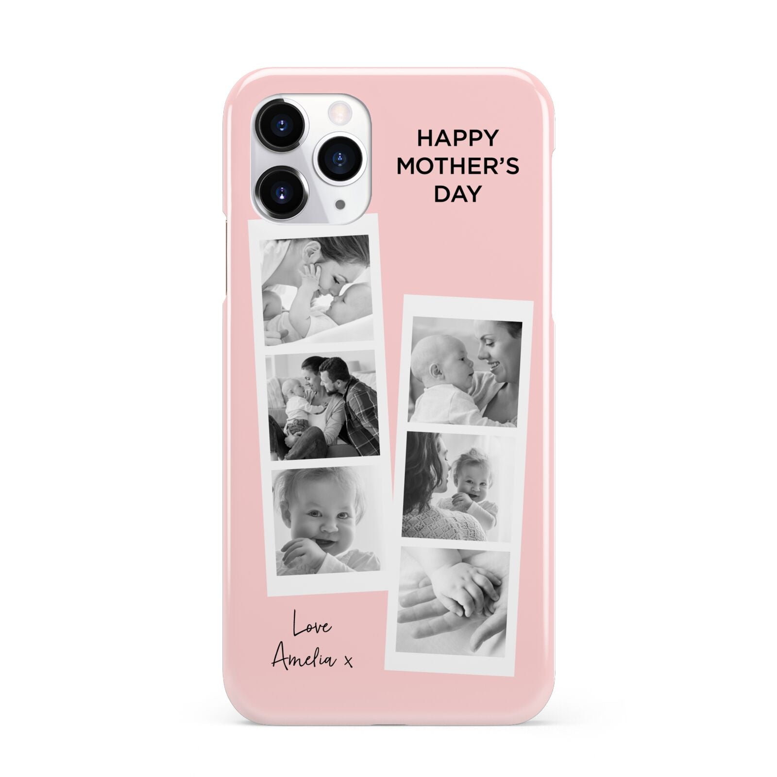 Pink Mothers Day Photo Strips iPhone 11 Pro 3D Snap Case