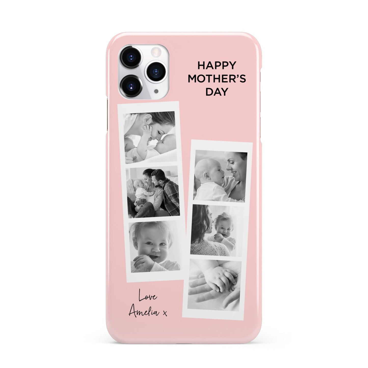 Pink Mothers Day Photo Strips iPhone 11 Pro Max 3D Snap Case