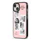 Pink Mothers Day Photo Strips iPhone 13 Black Impact Case Side Angle on Silver phone