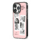 Pink Mothers Day Photo Strips iPhone 13 Pro Black Impact Case Side Angle on Silver phone