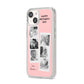 Pink Mothers Day Photo Strips iPhone 14 Clear Tough Case Starlight Angled Image