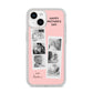 Pink Mothers Day Photo Strips iPhone 14 Glitter Tough Case Starlight