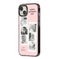 Pink Mothers Day Photo Strips iPhone 14 Plus Black Impact Case Side Angle on Silver phone
