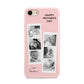 Pink Mothers Day Photo Strips iPhone 8 3D Tough Case on Gold Phone