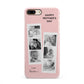 Pink Mothers Day Photo Strips iPhone 8 Plus 3D Snap Case on Gold Phone