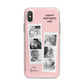 Pink Mothers Day Photo Strips iPhone X Bumper Case on Silver iPhone Alternative Image 1