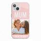 Pink Mothers Day Photo iPhone 13 TPU Impact Case with White Edges
