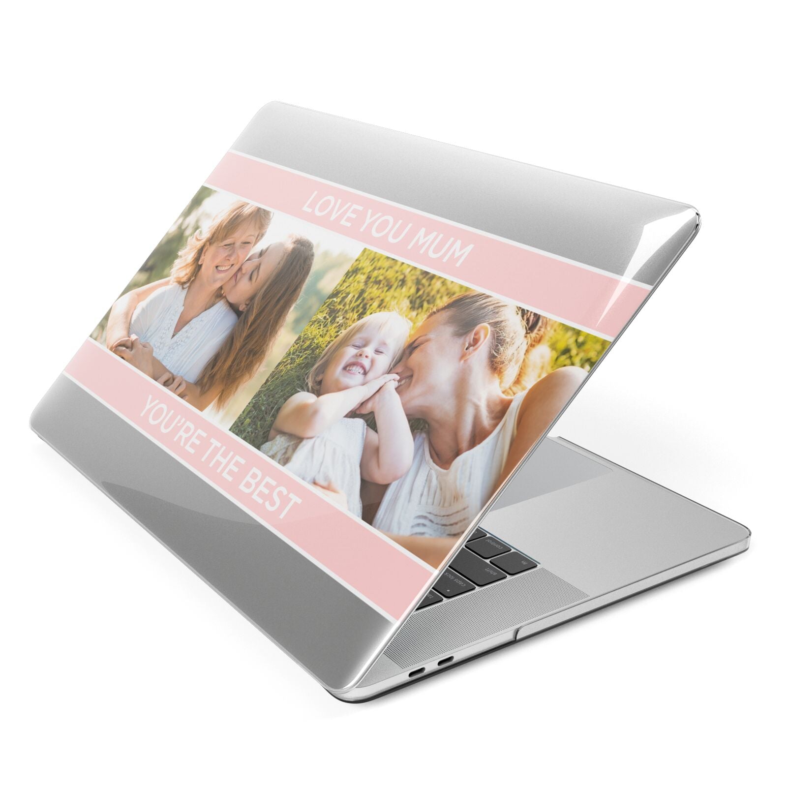 Pink Mothers Day Photos Apple MacBook Case Side View
