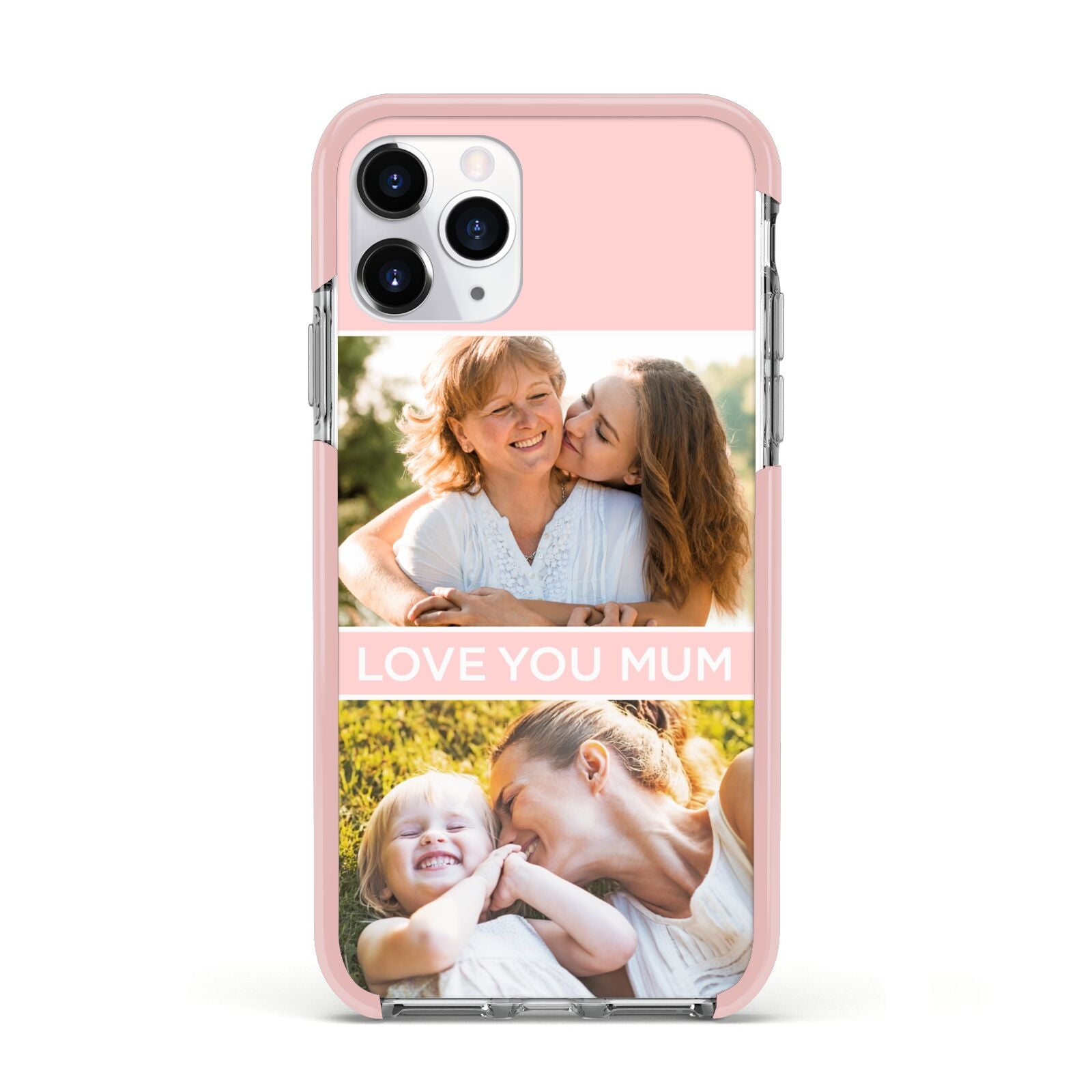 Pink Mothers Day Photos Apple iPhone 11 Pro in Silver with Pink Impact Case