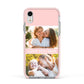 Pink Mothers Day Photos Apple iPhone XR Impact Case Pink Edge on Silver Phone