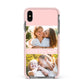 Pink Mothers Day Photos Apple iPhone Xs Max Impact Case Pink Edge on Black Phone