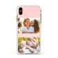 Pink Mothers Day Photos Apple iPhone Xs Max Impact Case White Edge on Gold Phone