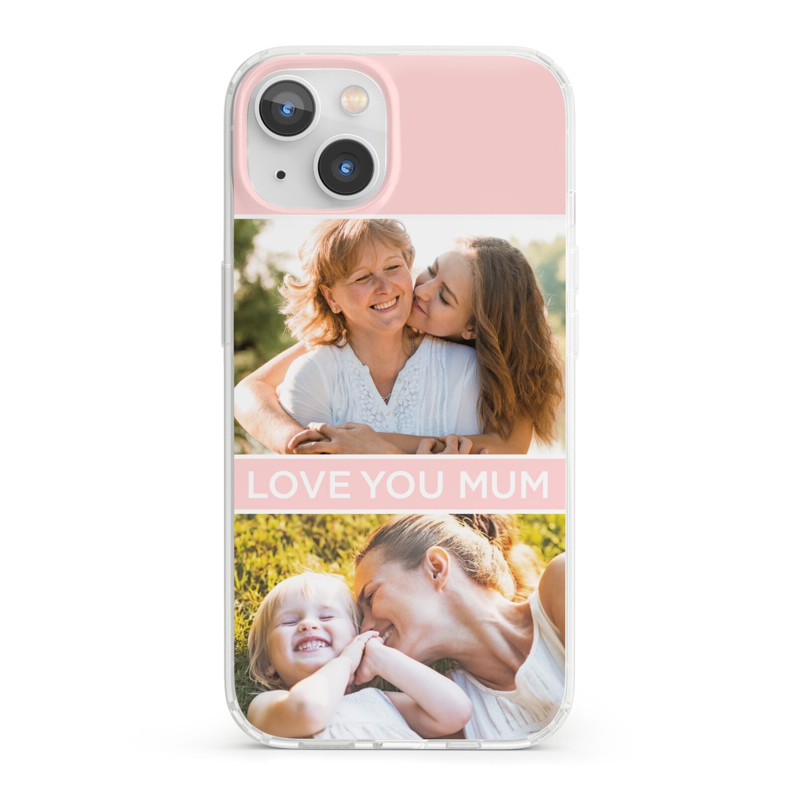 Pink Mothers Day Photos iPhone 13 Clear Bumper Case