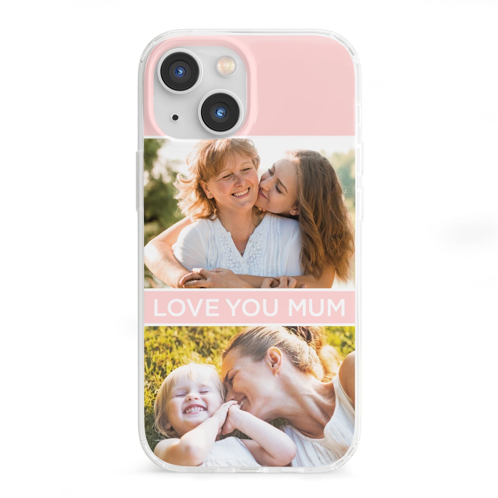 Pink Mothers Day Photos iPhone 13 Mini Clear Bumper Case