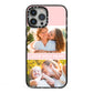 Pink Mothers Day Photos iPhone 13 Pro Max Black Impact Case on Silver phone