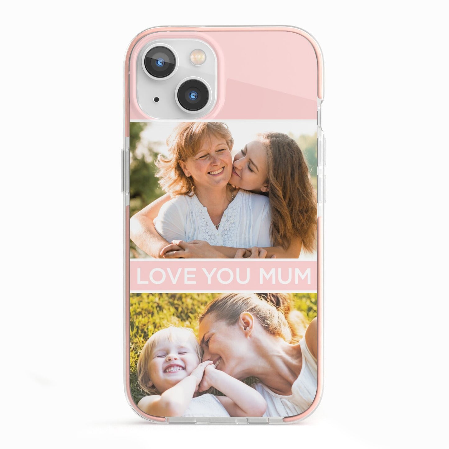 Pink Mothers Day Photos iPhone 13 TPU Impact Case with Pink Edges