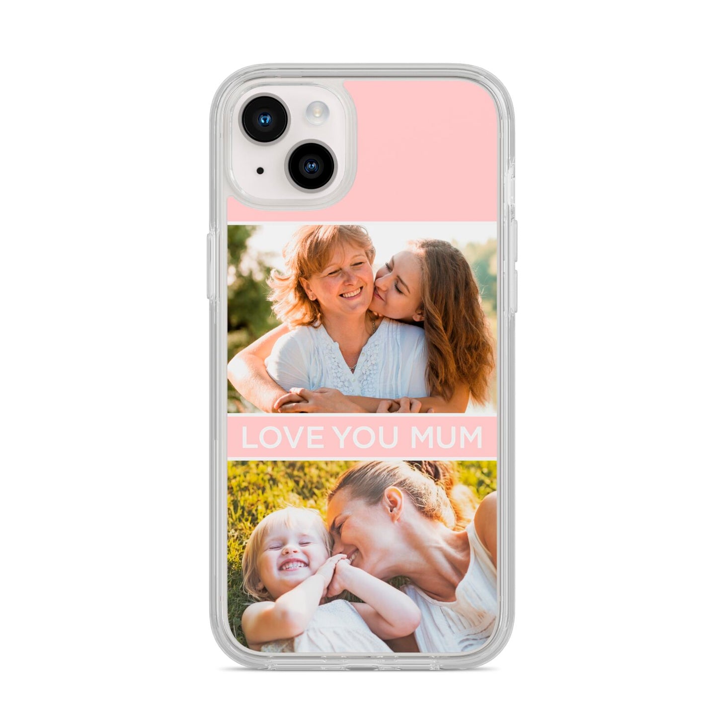 Pink Mothers Day Photos iPhone 14 Plus Clear Tough Case Starlight