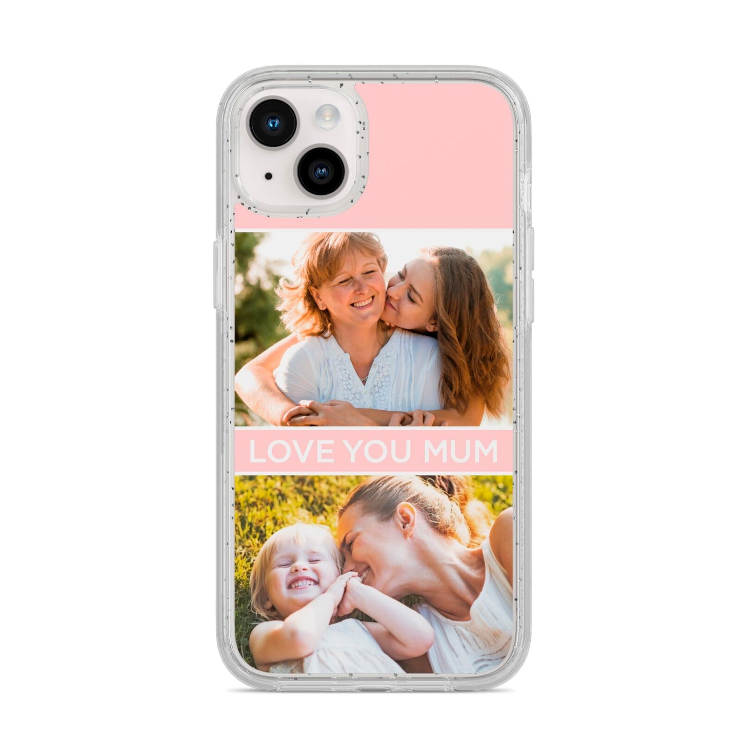Pink Mothers Day Photos iPhone 14 Plus Glitter Tough Case Starlight