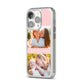 Pink Mothers Day Photos iPhone 14 Pro Clear Tough Case Silver Angled Image