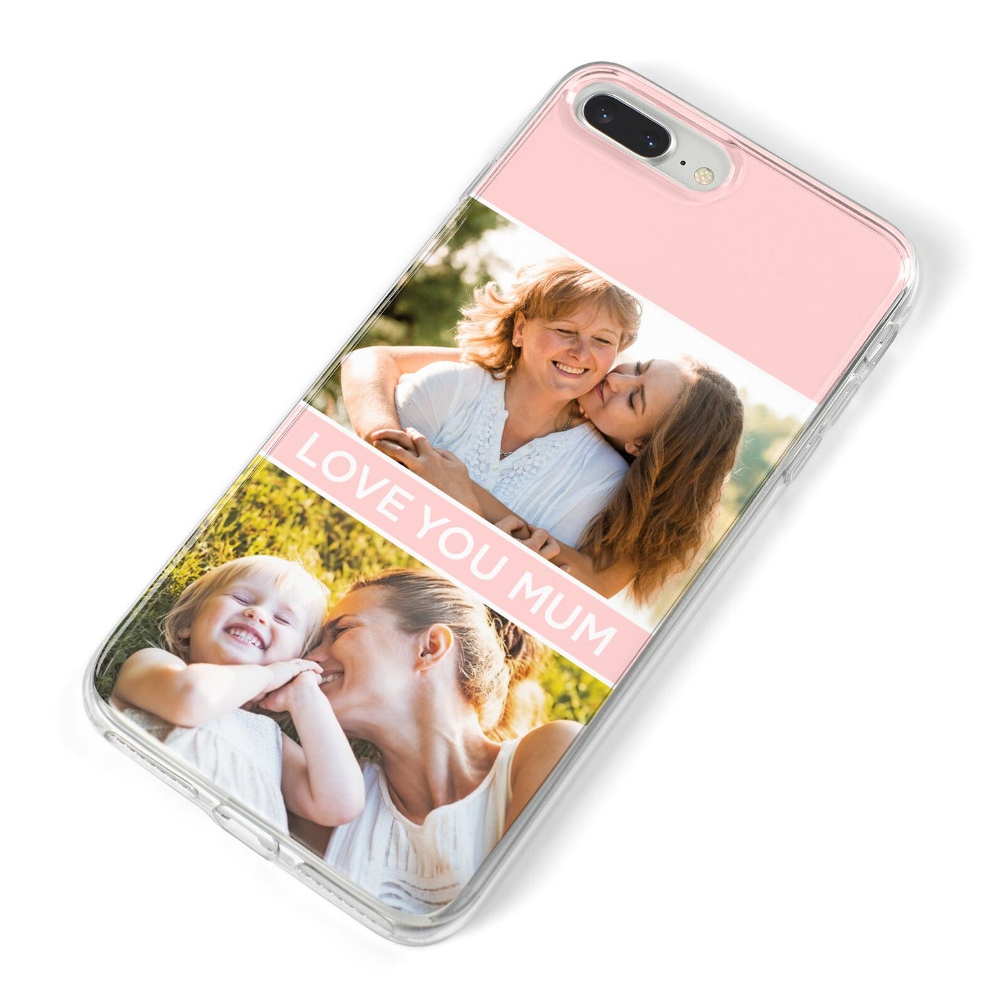 Pink Mothers Day Photos iPhone 8 Plus Bumper Case on Silver iPhone Alternative Image