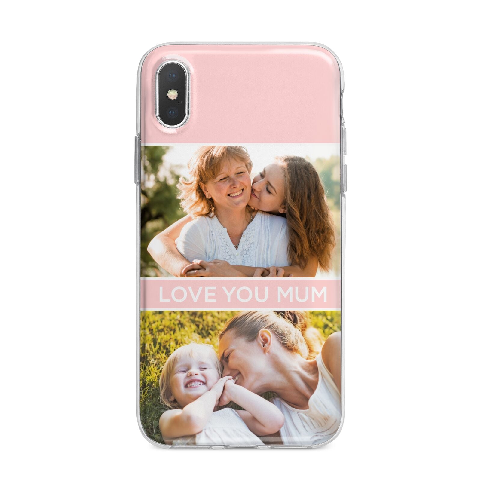 Pink Mothers Day Photos iPhone X Bumper Case on Silver iPhone Alternative Image 1