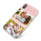 Pink Mothers Day Photos iPhone X Bumper Case on Silver iPhone