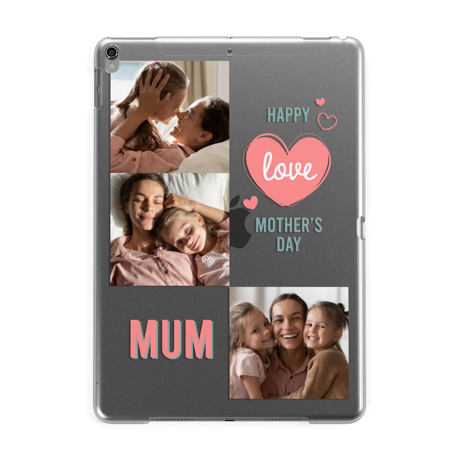 Pink Mum Photo Collage Apple iPad Grey Case