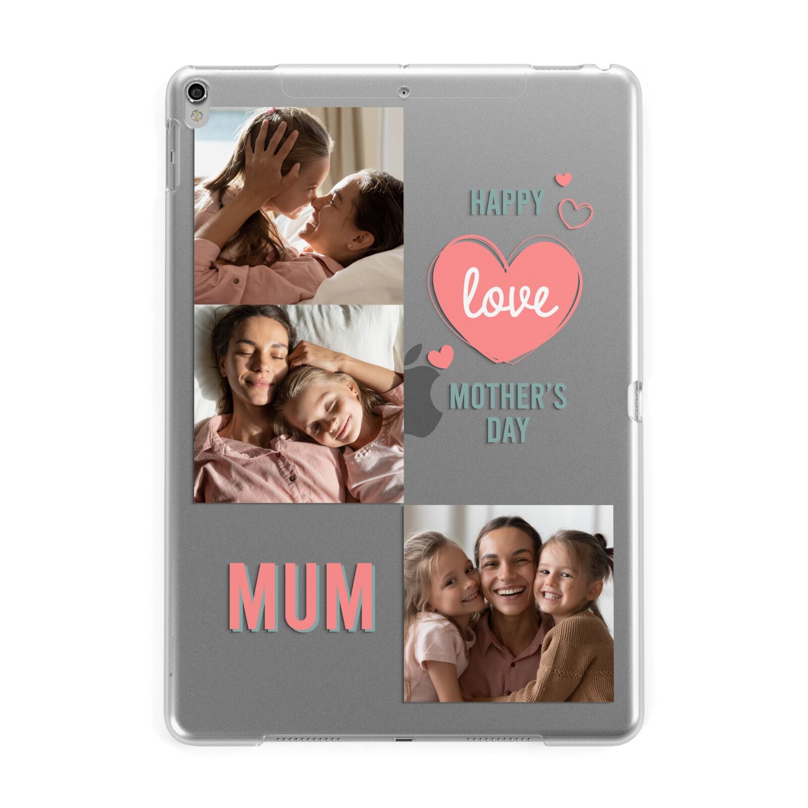 Pink Mum Photo Collage Apple iPad Silver Case