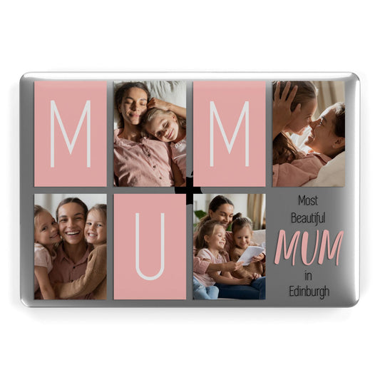 Pink Mum Photo Tiles Apple MacBook Case