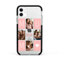 Pink Mum Photo Tiles Apple iPhone 11 in White with Black Impact Case