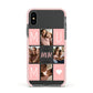 Pink Mum Photo Tiles Apple iPhone Xs Impact Case Pink Edge on Black Phone