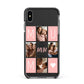 Pink Mum Photo Tiles Apple iPhone Xs Max Impact Case Black Edge on Black Phone