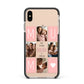 Pink Mum Photo Tiles Apple iPhone Xs Max Impact Case Black Edge on Gold Phone