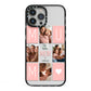 Pink Mum Photo Tiles iPhone 13 Pro Max Black Impact Case on Silver phone
