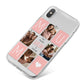 Pink Mum Photo Tiles iPhone X Bumper Case on Silver iPhone