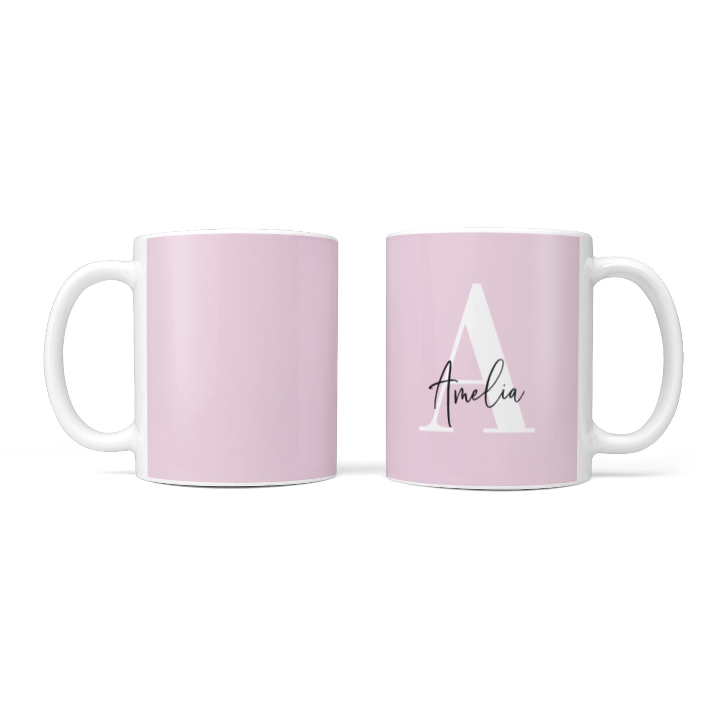 Pink Personalised Initial Name 10oz Mug Alternative Image 3
