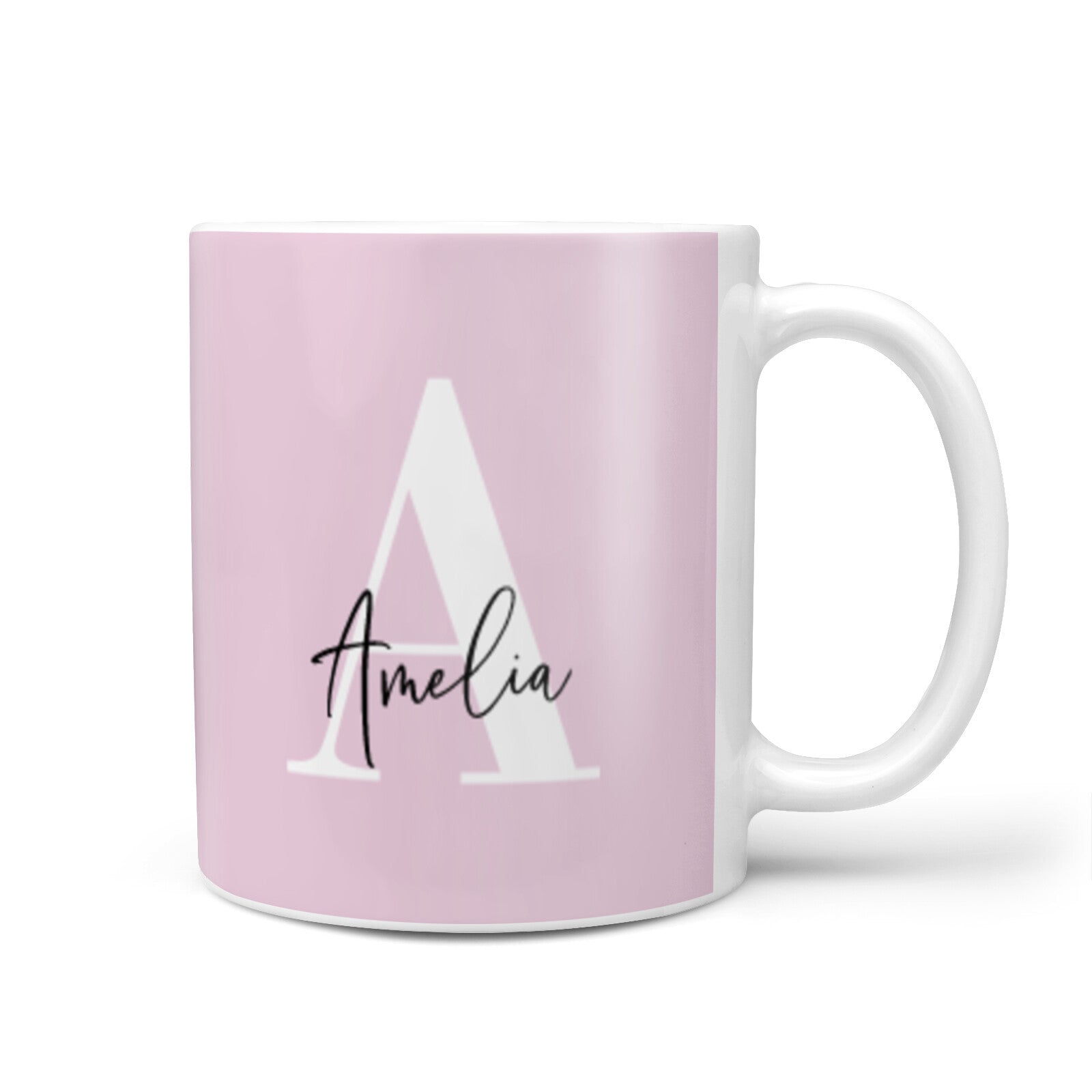 Pink Personalised Initial Name 10oz Mug