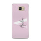 Pink Personalised Initial Name Samsung Galaxy A5 2016 Case on gold phone
