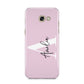 Pink Personalised Initial Name Samsung Galaxy A5 2017 Case on gold phone