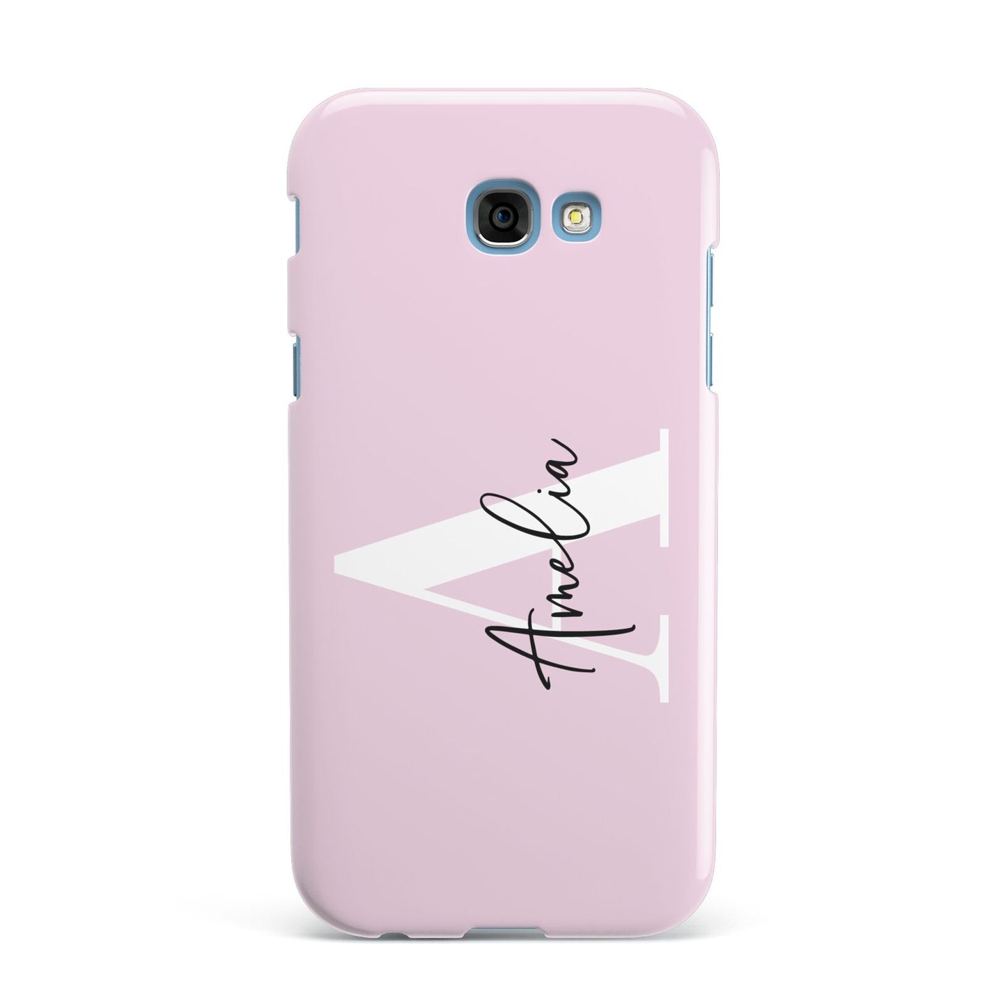 Pink Personalised Initial Name Samsung Galaxy A7 2017 Case