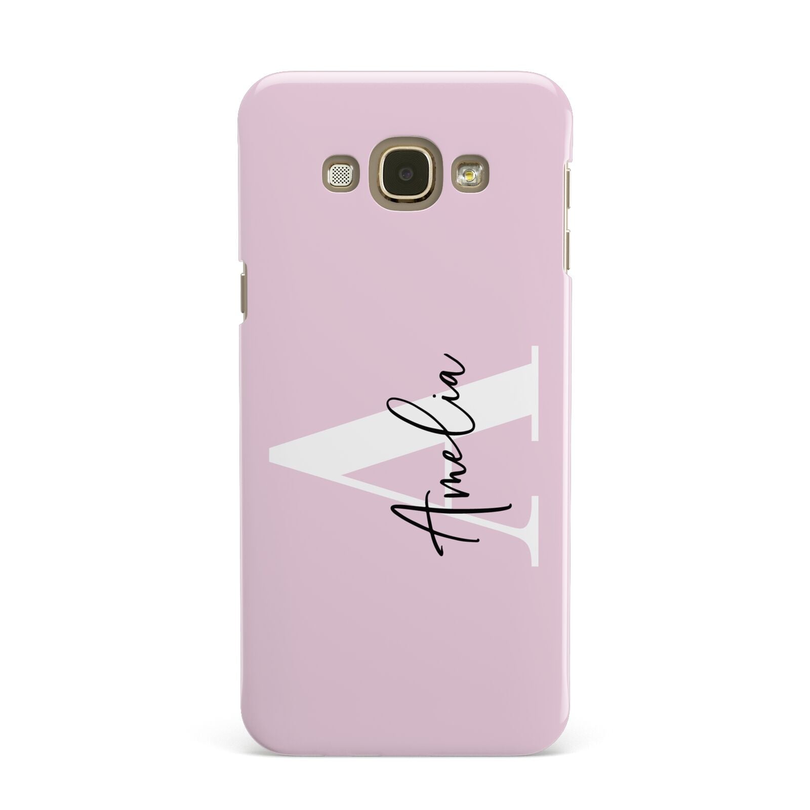 Pink Personalised Initial Name Samsung Galaxy A8 Case