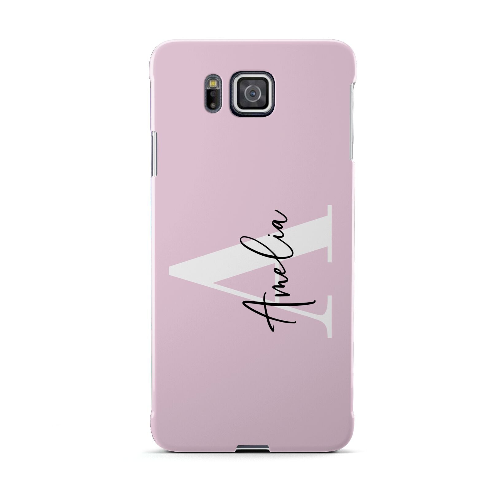 Pink Personalised Initial Name Samsung Galaxy Alpha Case