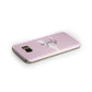 Pink Personalised Initial Name Samsung Galaxy Case Side Close Up