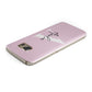 Pink Personalised Initial Name Samsung Galaxy Case Top Cutout