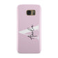 Pink Personalised Initial Name Samsung Galaxy Case