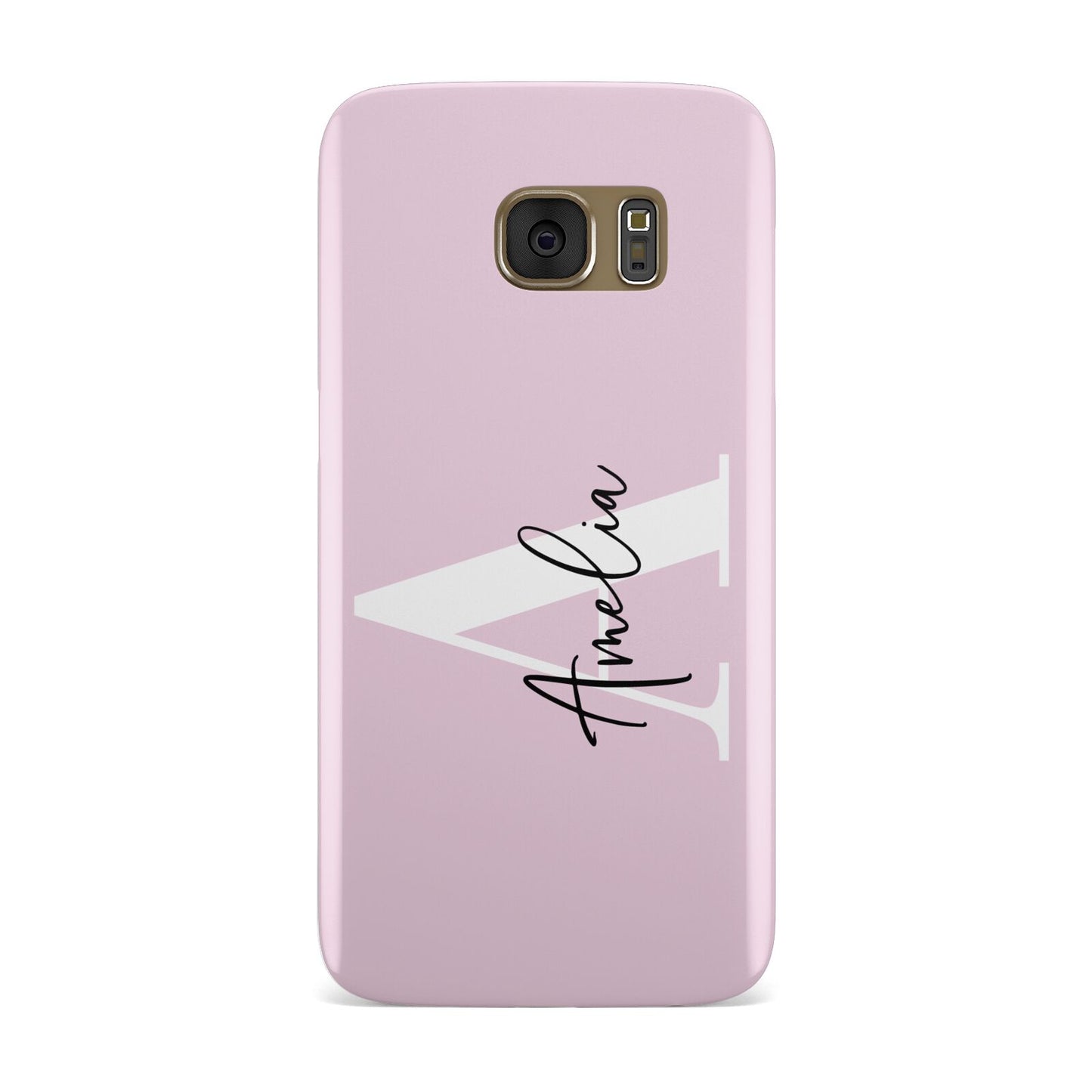 Pink Personalised Initial Name Samsung Galaxy Case