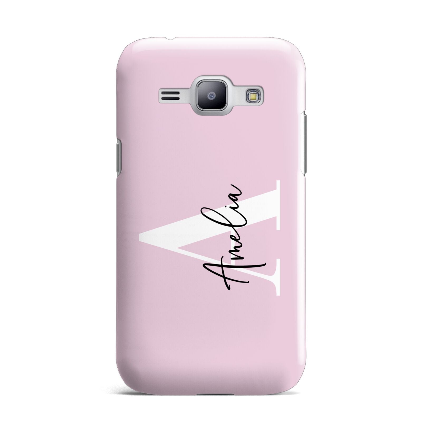 Pink Personalised Initial Name Samsung Galaxy J1 2015 Case